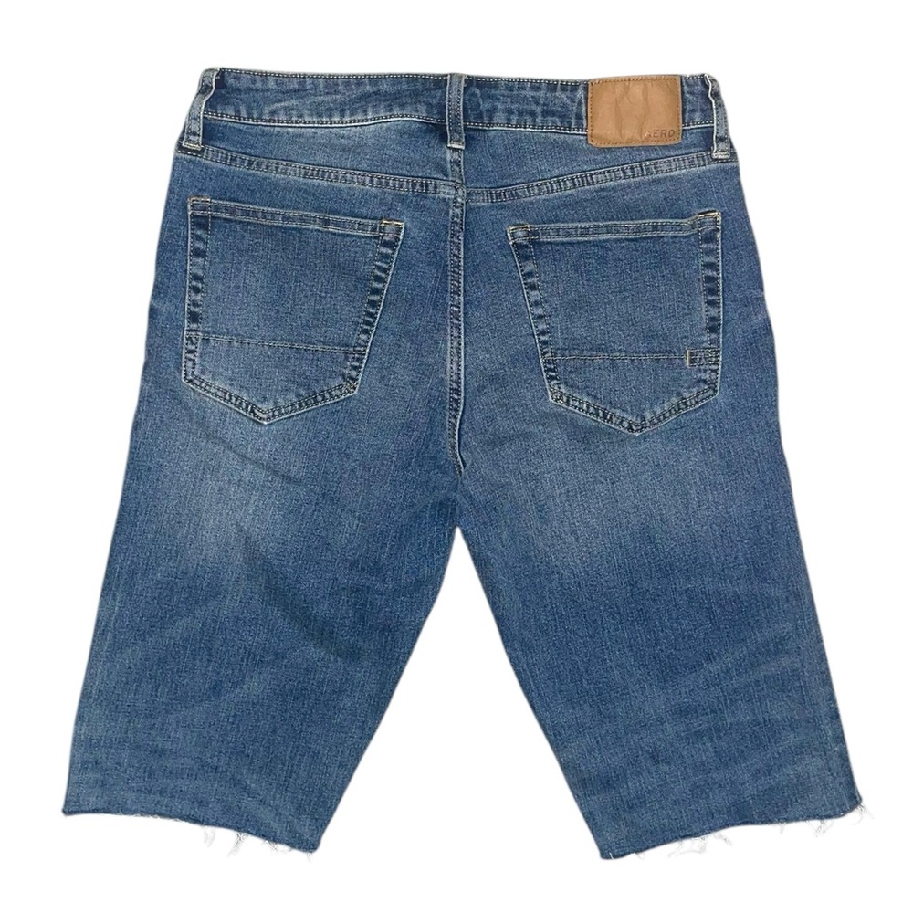 aeropostale high waisted distressed ripped bermudas denim jean shorts jorts